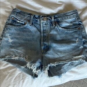 Agolde Parker Distressed Denim Shorts